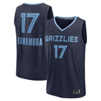 Ddoa M.Grizzlies #17 Yuki Kawamura Navy Fast Break Replica Player Stitched Jerseys- Icon Edition