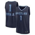 Ddoa M.Grizzlies #1 Scotty Pippen Jr. Navy Fast Break Replica Player Stitched Jerseys- Icon Edition