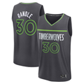 Ddoa M.Timberwolves #30 Julius Randle Charcoal Fast Break Replica Player Stitched Jerseys - Statement Edition