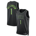 Ddoa NO.Pelicans #1 Zion Williamson Black 2025-2026 Swingman Stitched Jerseys- City Edition