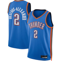 Ddoa OC.Thunder #2 Shai Gilgeous-Alexander Blue Swingman Stitched Jerseys - Icon Edition