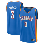 Ddoa OC.Thunder #3 Jared McCain Blue Fast Break Replica Stitched Jerseys - Icon Edition