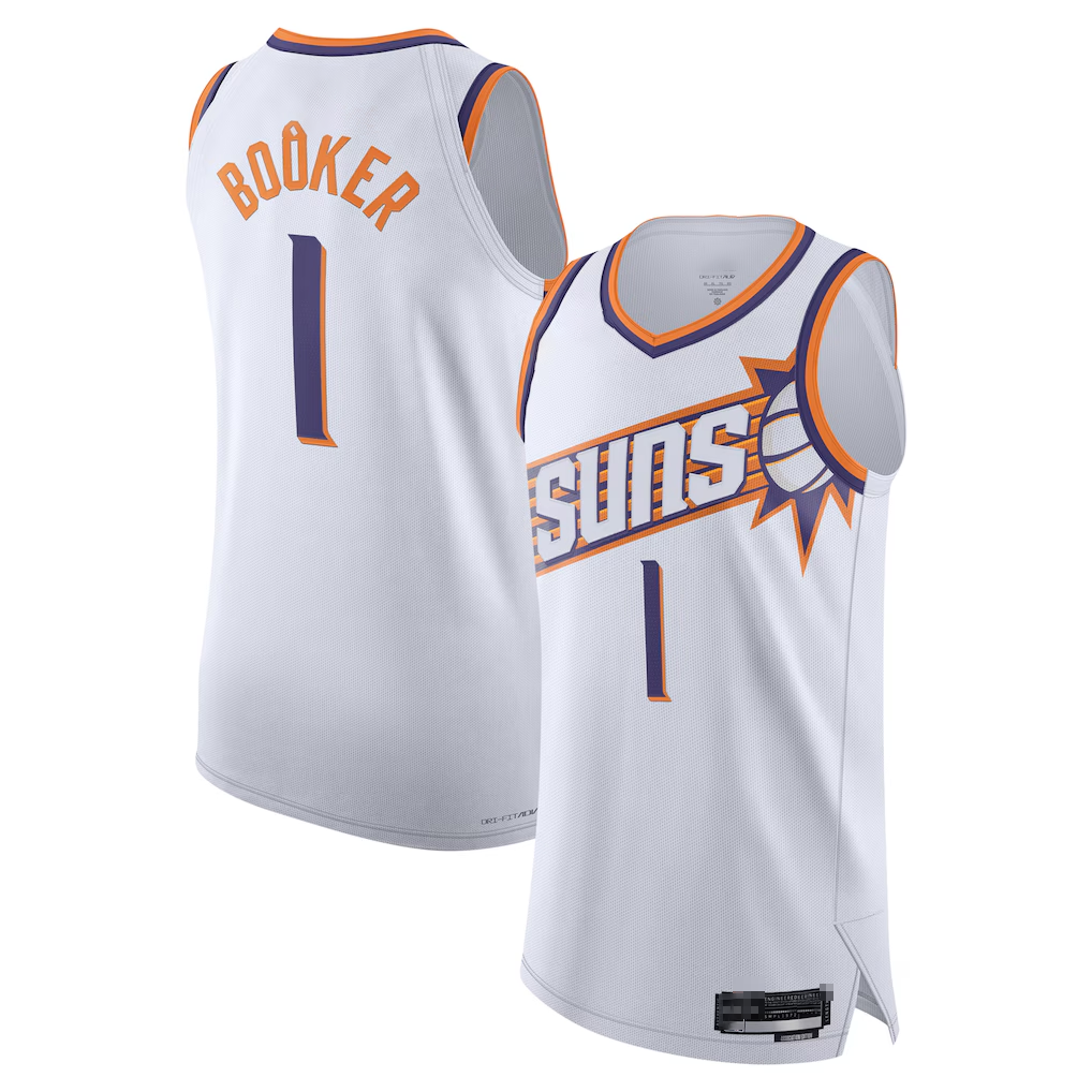 Ddoa P.Suns #1 Devin Booker White Authentic Jerseys - Association Edition