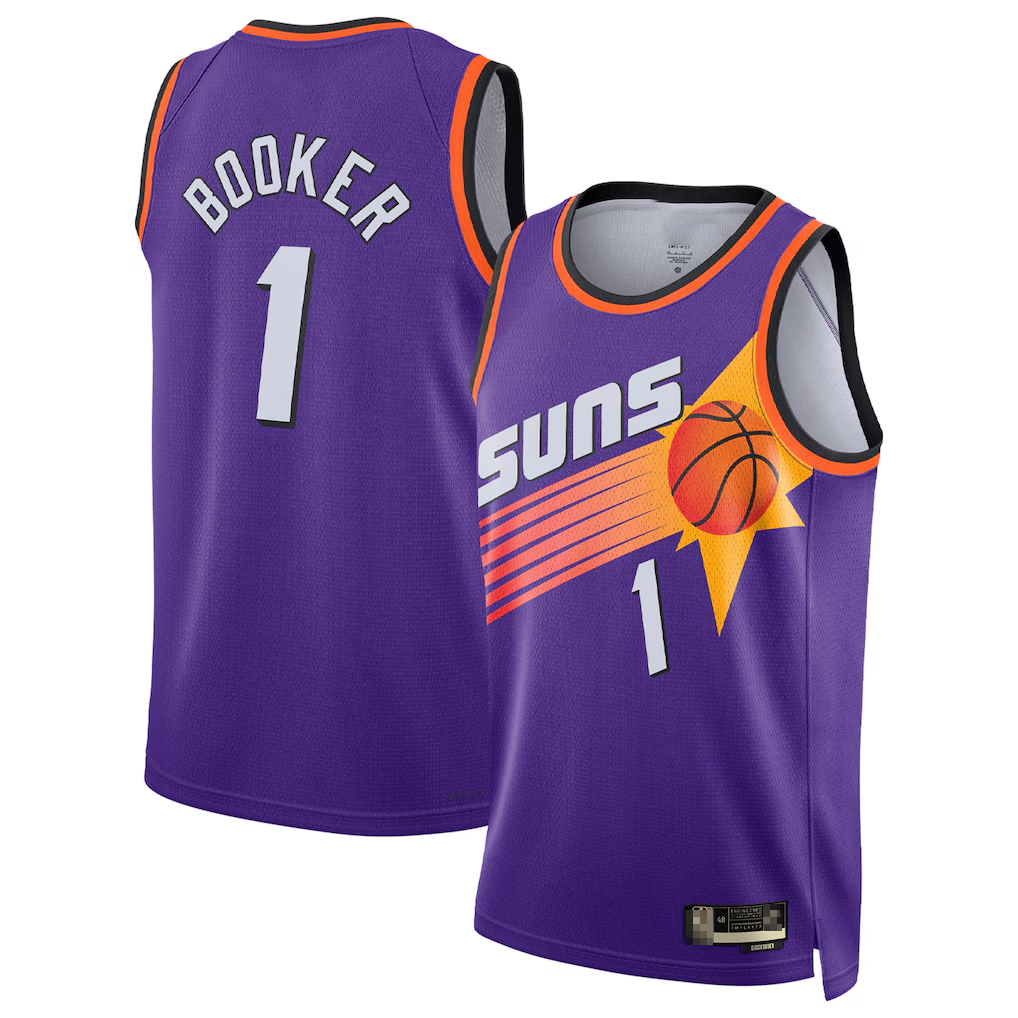 Ddoa P.Sunss #1 Devin Booker Purple Swingman Jerseys - Classic Edition