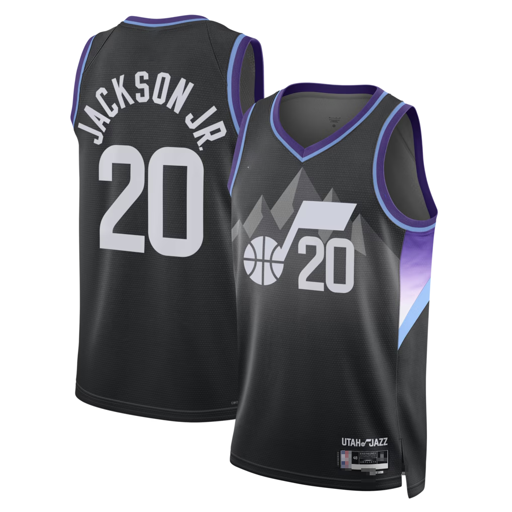 Ddoa U.Jazz #20 Jaren Jackson Jr. Black Swingman Jerseys - Statement Edition