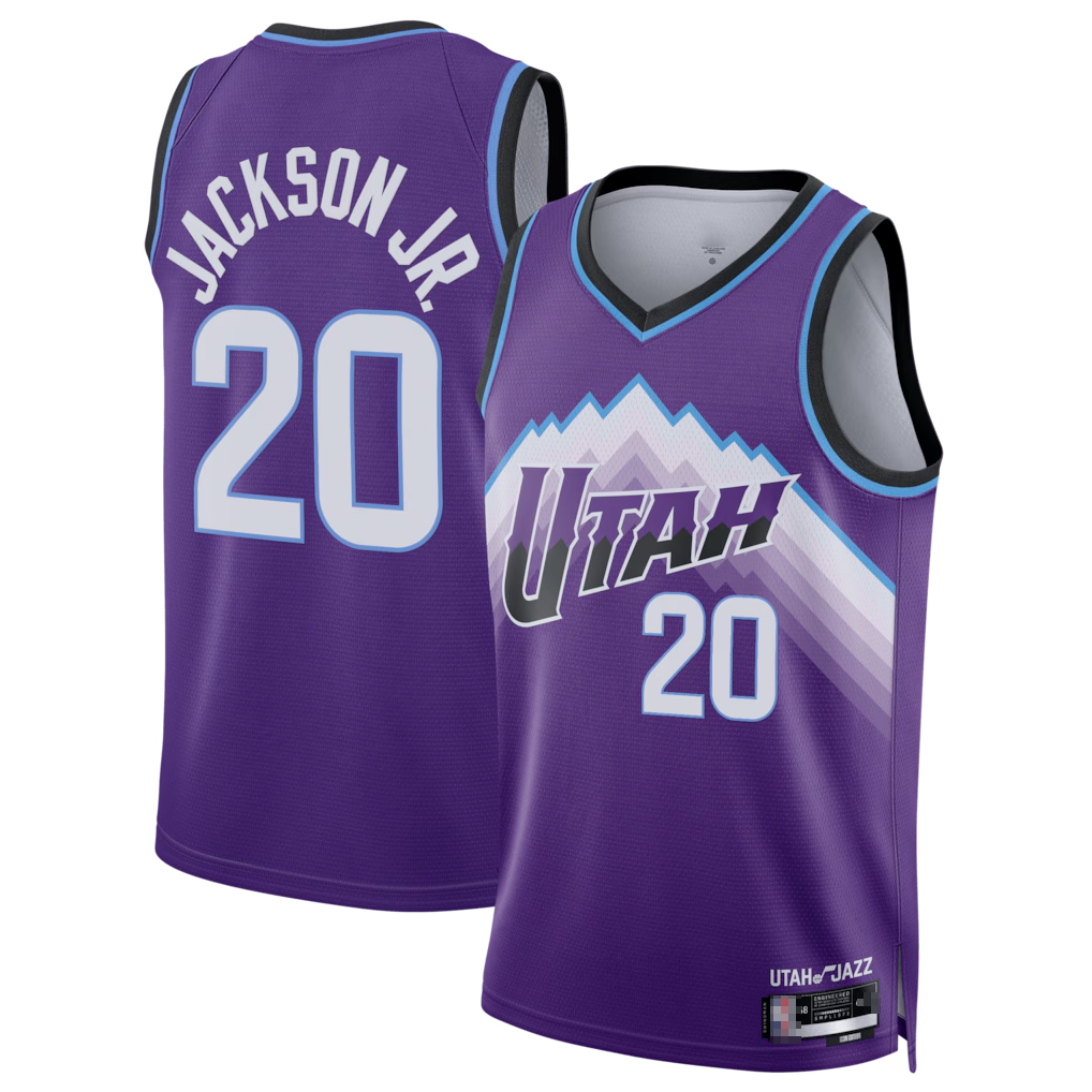 Ddoa U.Jazz #20 Jaren Jackson Jr. Purple Swingman Jerseys- Icon Edition