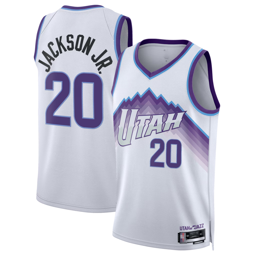 Ddoa U.Jazz #20 Jaren Jackson Jr. White Swingman Jerseys - Association Edition