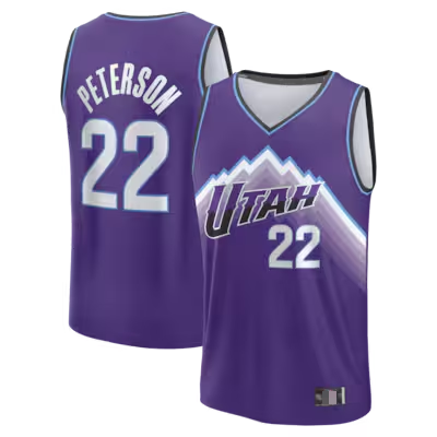 Ddoa U.Jazz #22 Darryn Peterson Fanatics Purple 2026 Draft First Round Pick Fast Break Jerseys - Icon Edition
