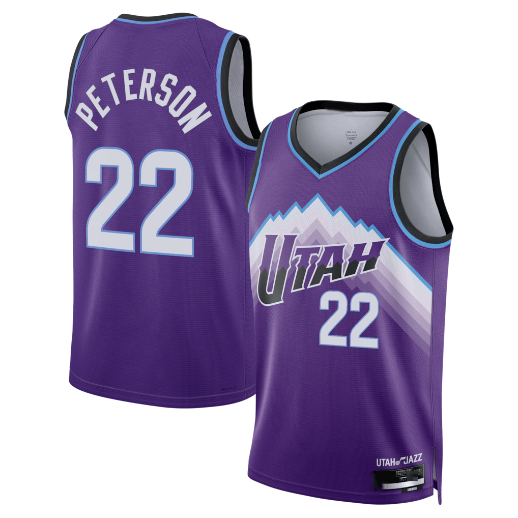 Ddoa U.Jazz #22 Darryn Peterson Purple 2026 Draft Swingman Jerseys - Icon Edition