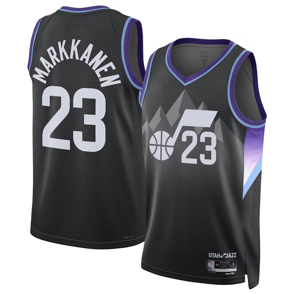 Ddoa U.Jazz #23 Lauri Markkanen Black 2024-2025 Swingman Jerseys - Statement Edition