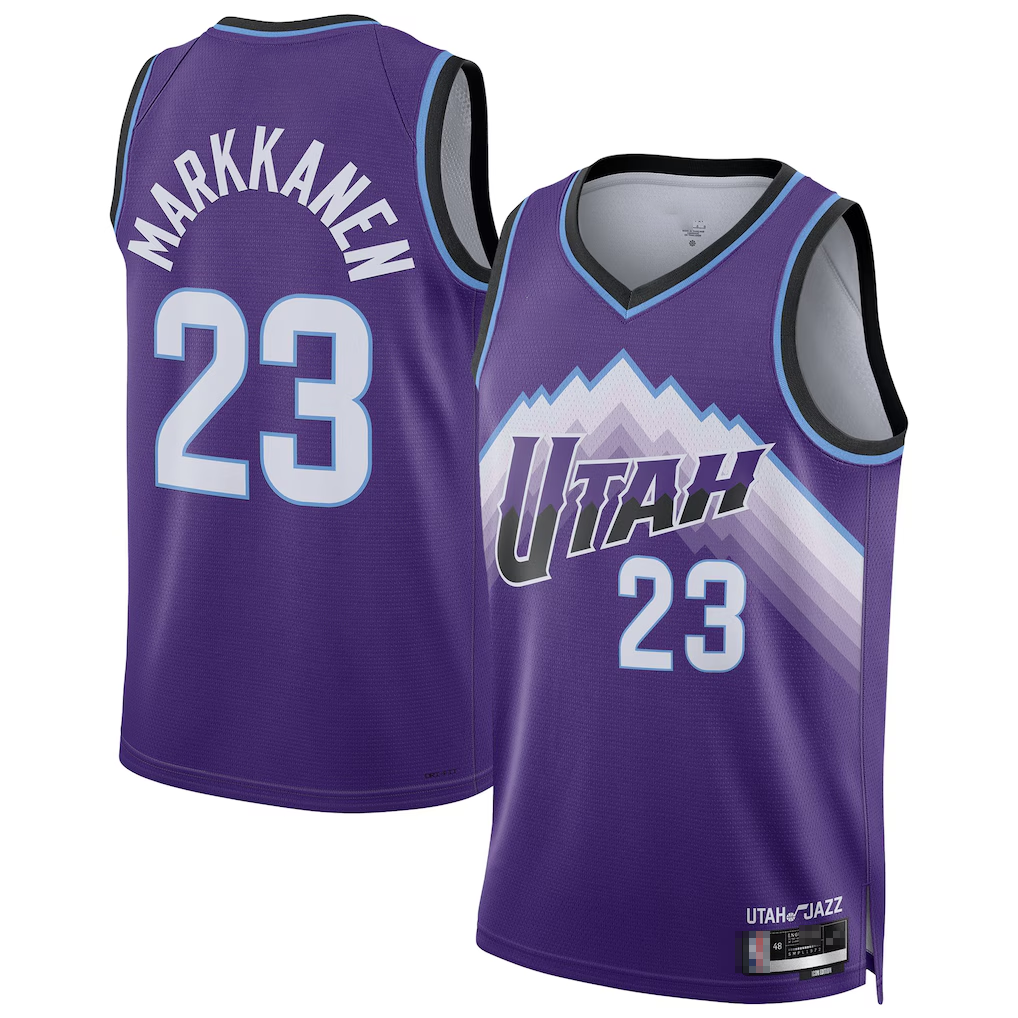 Ddoa U.Jazz #23 Lauri Markkanen Purple Swingman Jerseys - Icon Edition