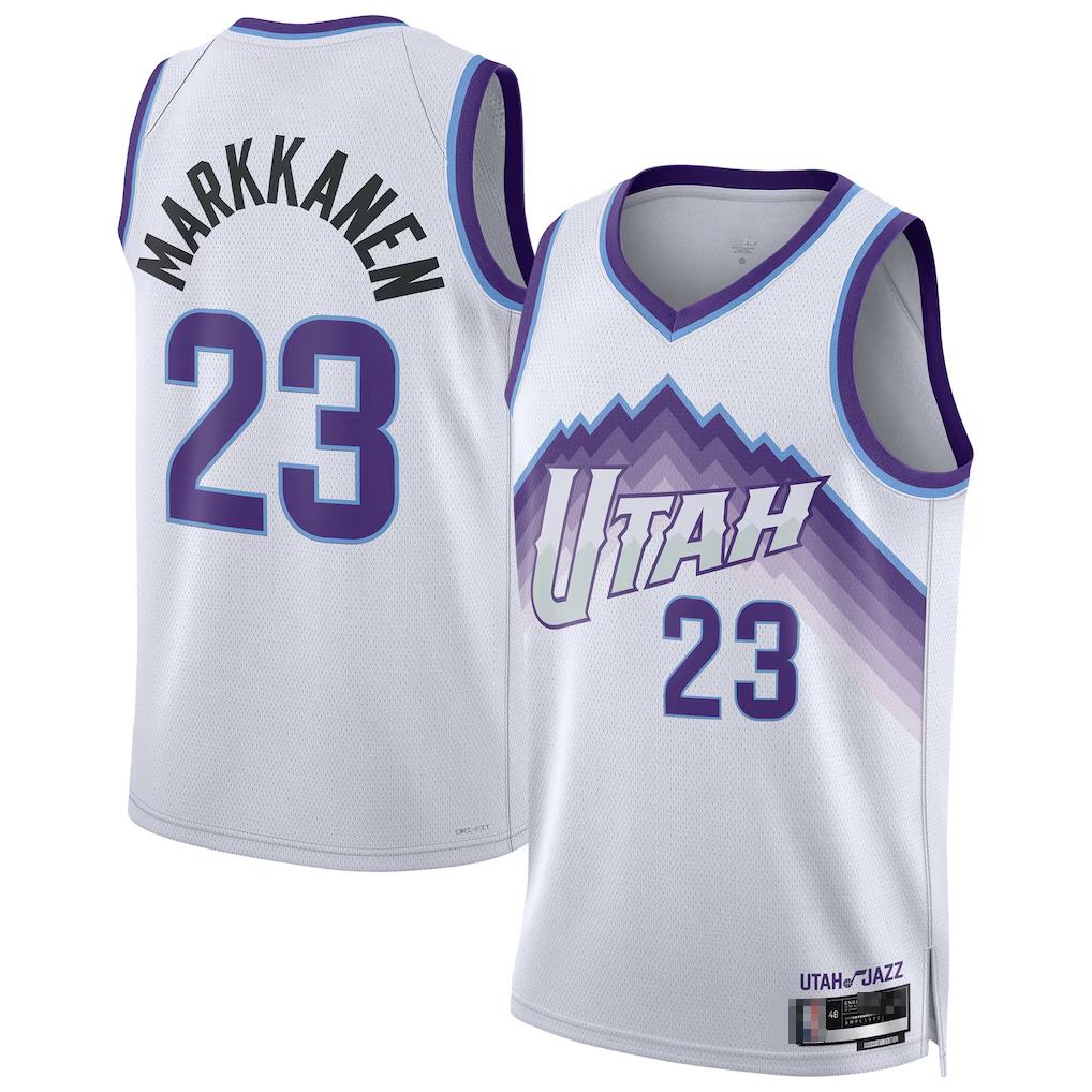 Ddoa U.Jazz #23 Lauri Markkanen White Swingman Jerseys - Association Edition