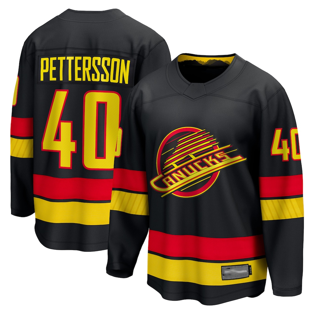 Ddoa V.Canucks #40 Elias Pettersson Black Breakaway Jerseys