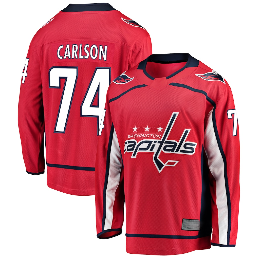 Ddoa W.Capitals #74 John Carlson Red Home Breakaway Player Jerseys