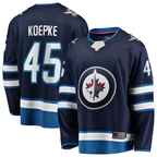 Ddoa W.Jets #45 Cole Koepke Navy Home Breakaway Jerseys