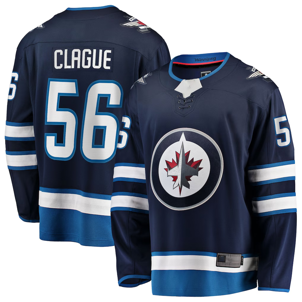 Ddoa W.Jets #56 Kale Clague Navy Home Breakaway Jerseys