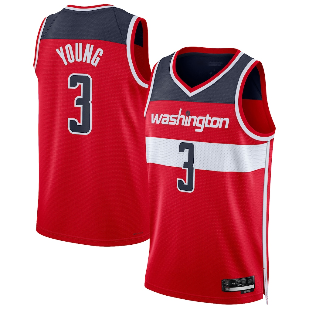 Ddoa W.Wizards #3 Trae Young Red Swingman Jerseys - Icon Edition