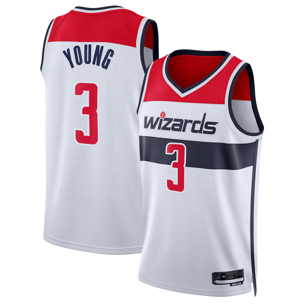 Ddoa W.Wizards #3 Trae Young White Swingman Jerseys - Association Edition