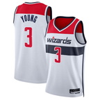 Ddoa W.Wizards #3 Trae Young White Swingman Jerseys - Association Edition