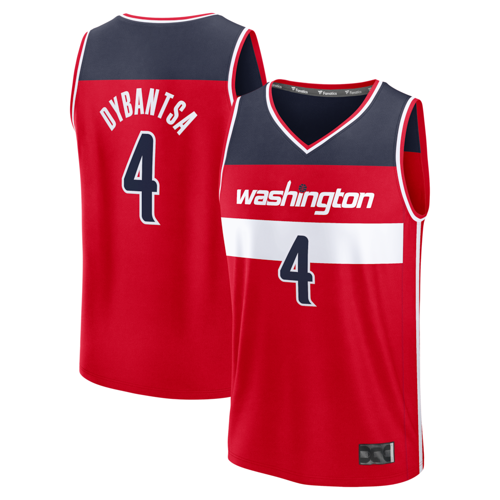 Ddoa W.Wizards #4 AJ Dybantsa Red 2026 Draft First Round Pick Fast Break Jersey s- Icon Edition
