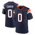 D.Broncos #0 Jonathon Cooper Player Navy Home Game Ddoa Stitched Jerseys