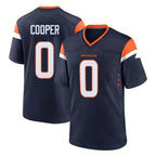 D.Broncos #0 Jonathon Cooper Player Navy Home Game Ddoa Stitched Jerseys