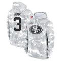 SF.49ers #3 Christian Kirk Player Arctic Camo Limited Salute to Service Pullover Hoodies Game Ddoa Stitched Jerseys