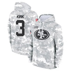 SF.49ers #3 Christian Kirk Player Arctic Camo Limited Salute to Service Pullover Hoodies Game Ddoa Stitched Jerseys