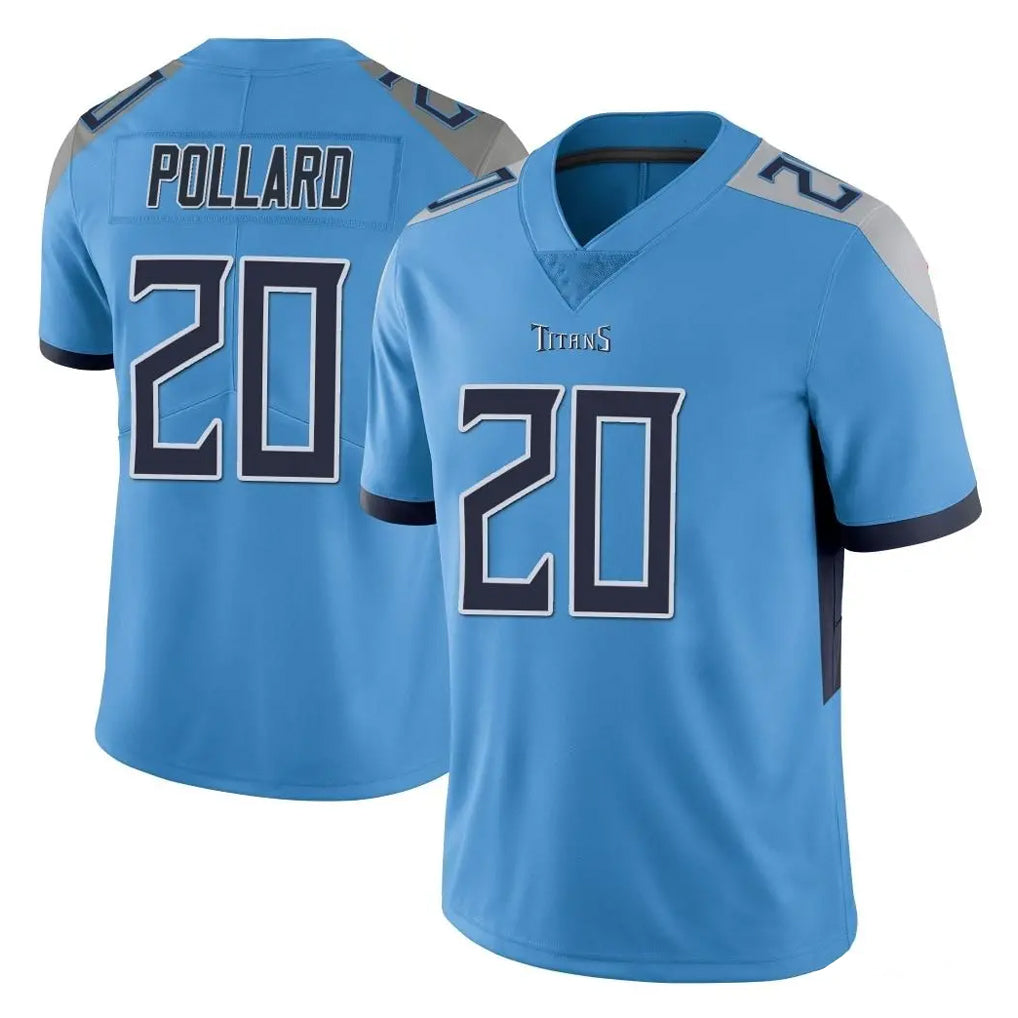 T.Titans #20 Tony Pollard Player Light Blue Limited Vapor Untouchable Home Game Ddoa Stitched Jerseys
