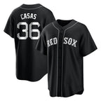 B.Red Sox #36 Triston Casas Player Black Home Game Ddoa Stitched Jerseys