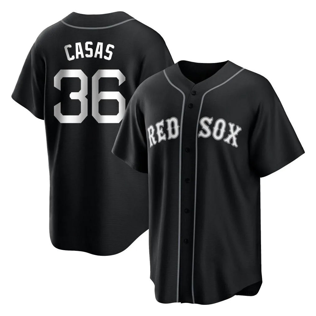 B.Red Sox #36 Triston Casas Player Black Home Game Ddoa Stitched Jerseys