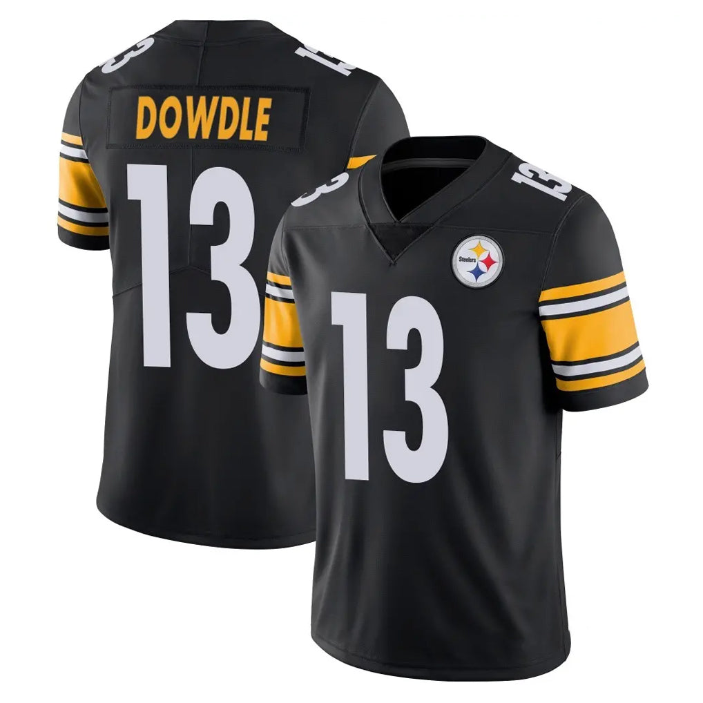 P.Steelers #13 Rico Dowdle Player Black Limited Vapor Untouchable Home Game Ddoa Stitched Jerseys