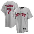 B.Red Sox #7 Masataka Yoshida Player Gray Road Home Game Ddoa Stitched Jerseys