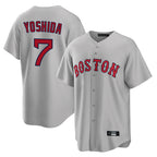 B.Red Sox #7 Masataka Yoshida Player Gray Road Home Game Ddoa Stitched Jerseys