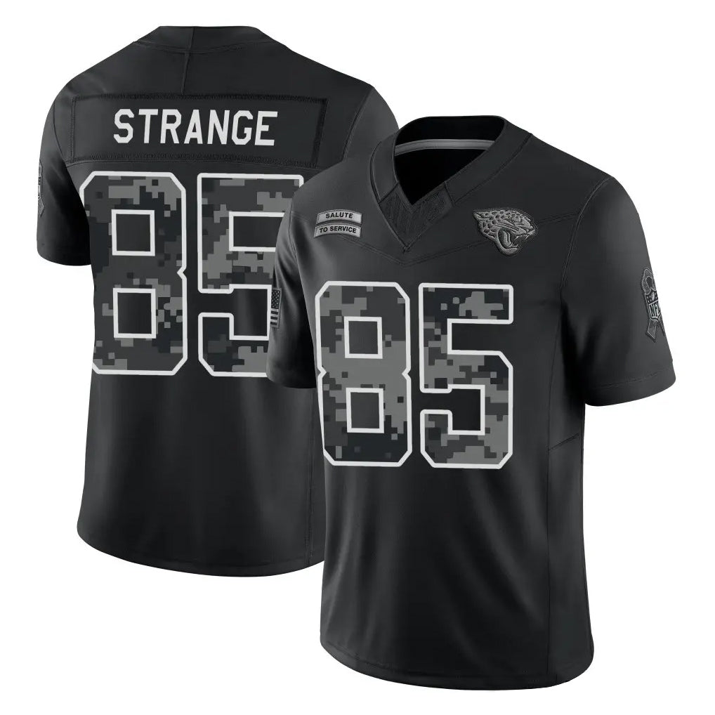 J.Jaguars #85 Brenton Strange Player Black Limited 2026 Salute to Service Home Game Ddoa Stitched Jerseys