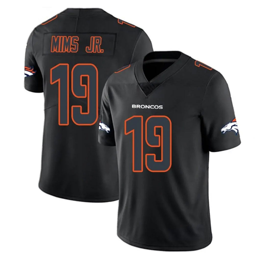 D.Broncos #19 Marvin Mims Jr. Player Black Impact Limited Game Ddoa Stitched Jerseys