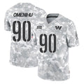 W.Commanders #90 Charles Omenihu Player Arctic Camo Limited Salute To Service Home Game Ddoa Stitched Jerseys