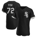 C.White Sox #72 Carlton Fisk Player Black Limited Elite Home Ddoa Stitched Jerseys