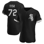 C.White Sox #72 Carlton Fisk Player Black Limited Elite Home Ddoa Stitched Jerseys