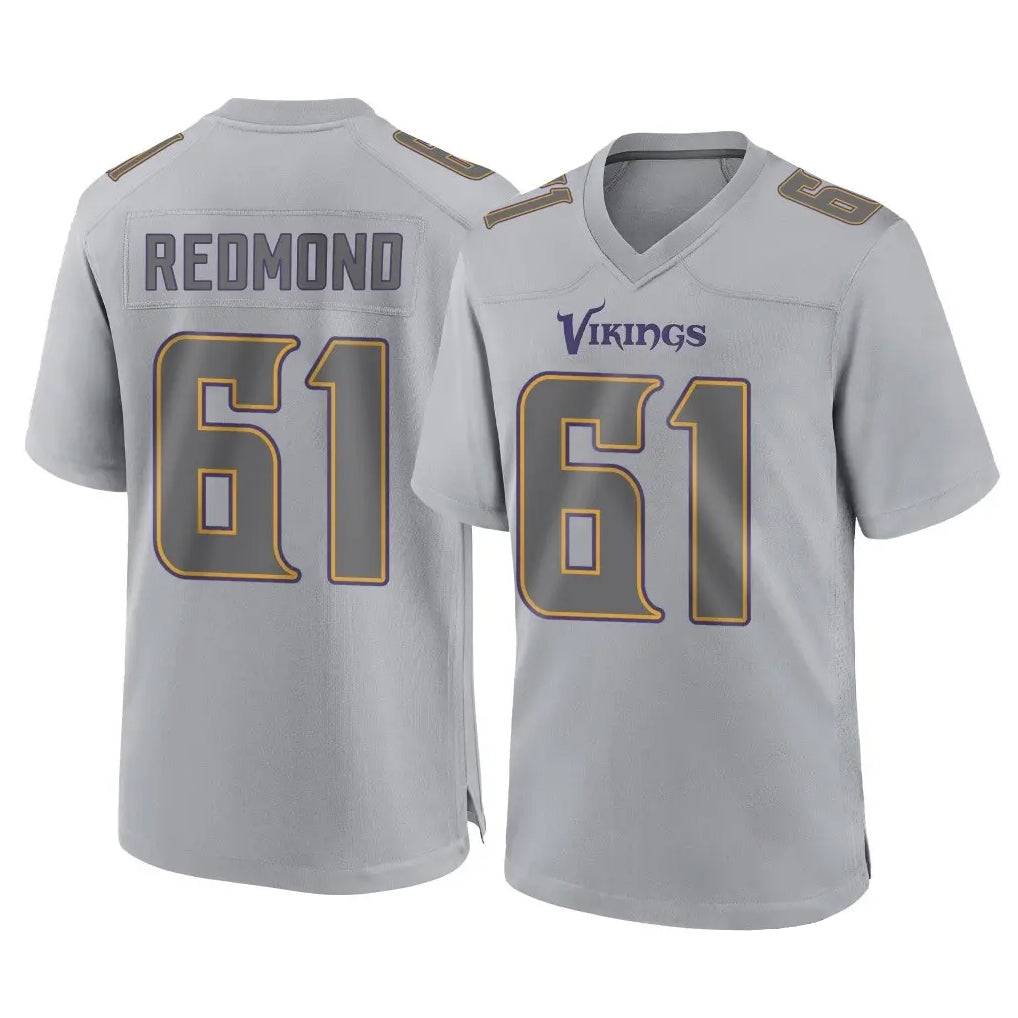 MN.Vikings #61 Jalen Redmond Player Gray Atmosphere Fashion Home Game Ddoa Stitched Jerseys