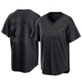 D.Tigers #35 Justin Verlander Player Black T-shirt Home Game Ddoa Stitched Jerseys