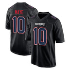 NE.Patriots #10 Drake Maye Player Carbon Fashion Limited Home Game Ddoa Stitched Jerseys