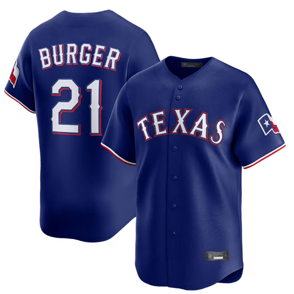 T.Rangers #21 Jake Burger Player Royal Home Limited Ddoa Stitched Jerseys