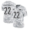 W.Commanders #22 Jacory Croskey-Merritt Player Arctic Camo Limited Salute To Service Home Game Ddoa Stitched Jerseys
