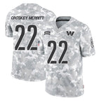 W.Commanders #22 Jacory Croskey-Merritt Player Arctic Camo Limited Salute To Service Home Game Ddoa Stitched Jerseys
