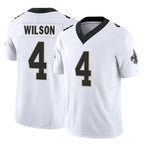 NO.Saints #4 Zach Wilson Player White Limited Vapor F.U.S.E. Home Game Ddoa Stitched Jerseys