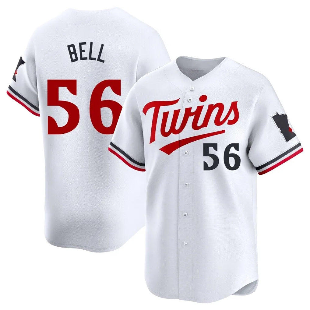 M.Twins #56 Josh Bell Player White Home Limited Ddoa Stitched Jerseys