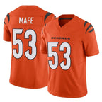 C.Bengals #53 Boye Mafe Player Orange Vapor F.U.S.E. Limited Home Game Ddoa Stitched Jerseys