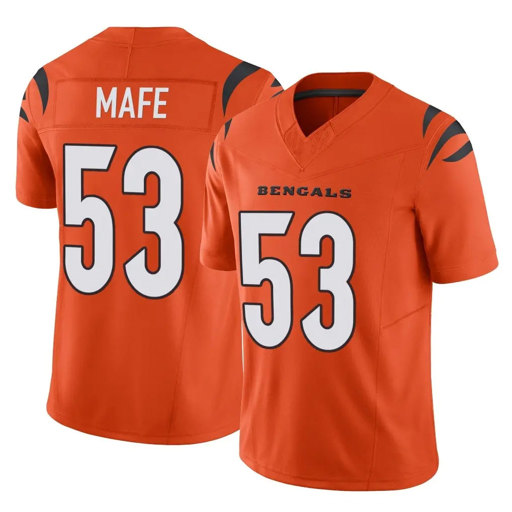 C.Bengals #53 Boye Mafe Player Orange Vapor F.U.S.E. Limited Home Game Ddoa Stitched Jerseys