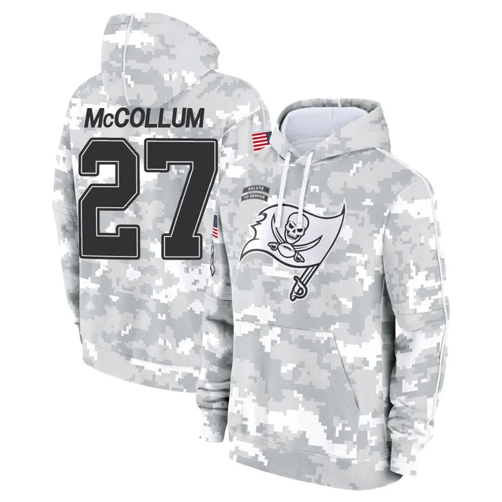 TB.Buccaneers #27 Zyon McCollum Player Arctic Camo Limited Salute to Service Pullover Hoodies Game Ddoa Stitched Jerseys